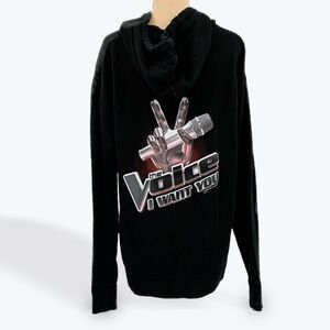 The Voice I Want You Black Full Zip Hoodie TV Show Music Fan Souvenir Adult